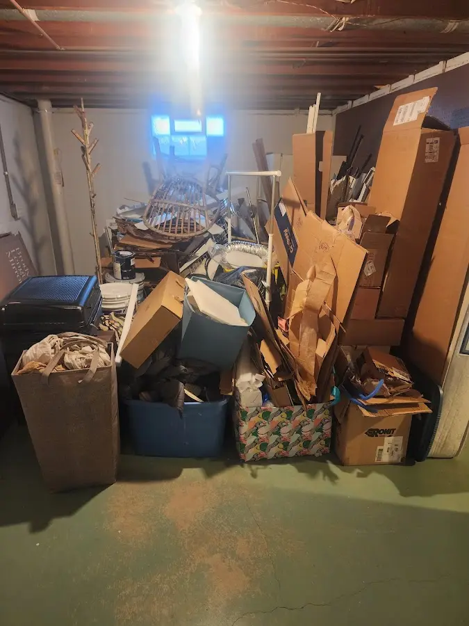 Roll-off dumpster container at job site for 2 Yard Dumpster Rental in Carmel